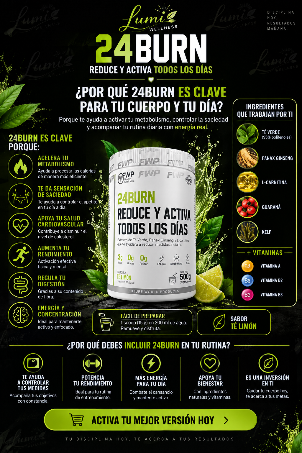 🔥 24BURN| Metabolismo, Energía y Rendimiento Diario